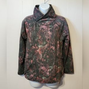 Christopher & Banks Sweatshirt Petite Mock Neck Gray Pink‎ Size PS Small A849